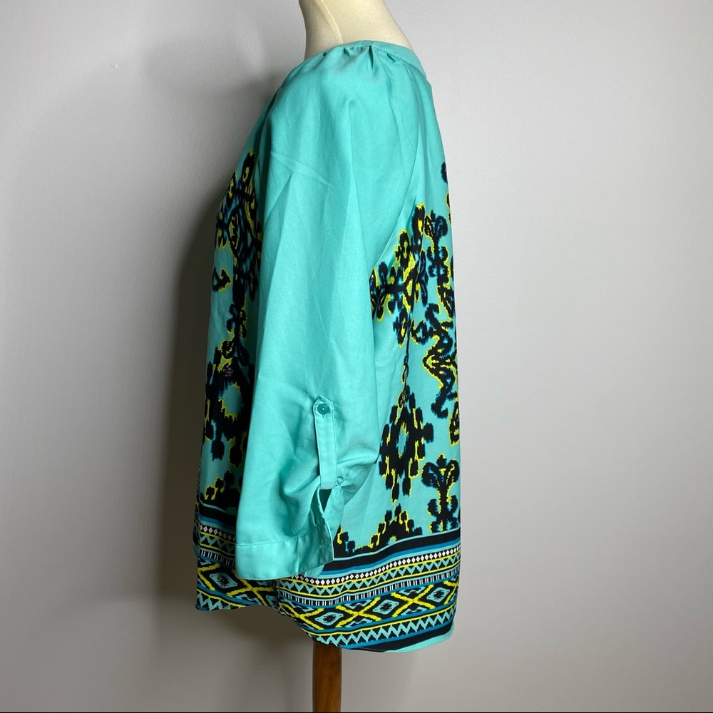 New Directions Weekend colorful peasant top size x large - Picture 4 of 7